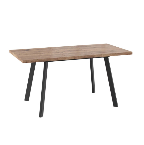 Стол BORG-120, раздвижной 120(160)х80, ДУБ ВЕЛЛИНГТОН/ЧЕРНЫЙ BORG 120